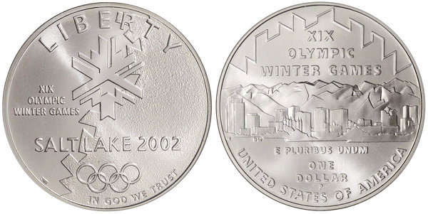 США, 1 доллар 2002 год, XIX Олимпийские Игры в Солт-Лейк-Сити
