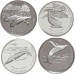 Канада, Набор монет 1998 года, 4х50 центов, Гиганты океана, ПРУФ