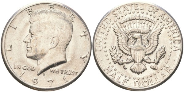 США, 50 центов 1971 год