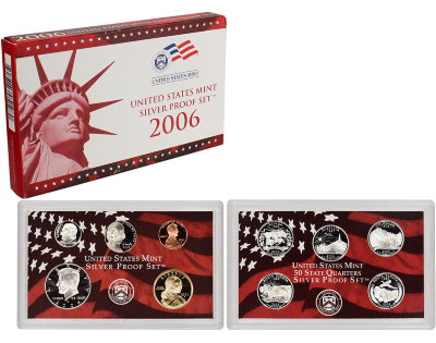 США, Годовой набор 2006 год, ПРУФ, серебро