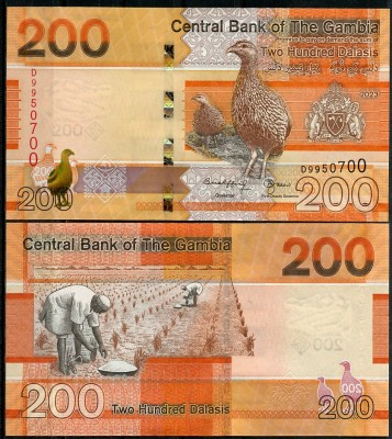 Гамбия 200 даласи 2023 (UNC Pick 42)
