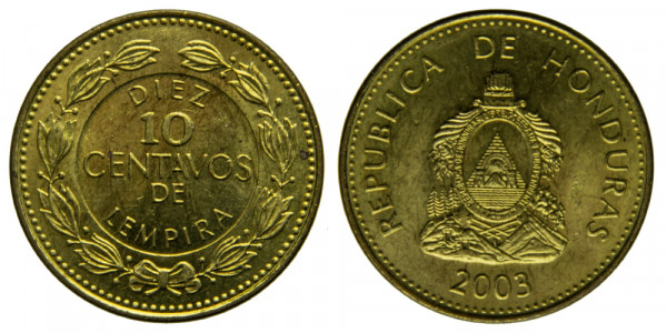 Гондурас, 10 сентаво 2003 год