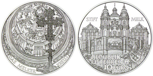 Австрия, 10 евро 2007 год, Аббатство Мельк