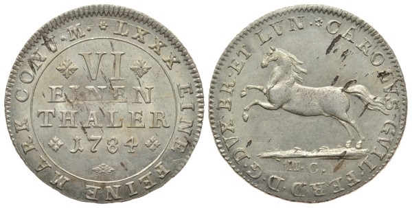 Брауншвейг-Вольфенбюттель 1/6 талера 1784