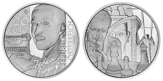 Австрия, 20 евро 2013 год, Стефан Цвейг, ПРУФ