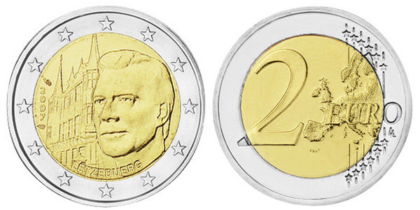 Люксембург, 2 евро 2007 (UNC) Дворец Великих герцогов Люксембурга