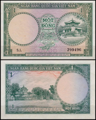 Вьетнам Южный 1 донг 1956 (UNC Pick 1)