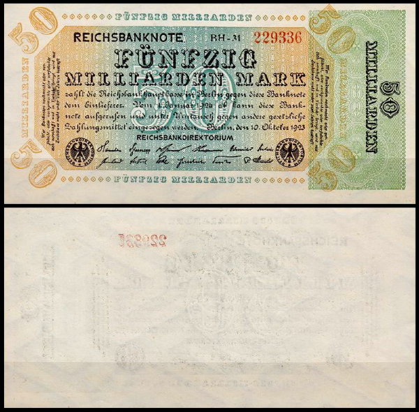 Германия 50.000.000.000 марок 1923 UNC P.120a