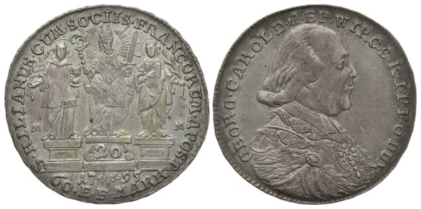 Вюрцбург 20 крейцеров 1795 ММ, Георг Карл фон Фехенбах-цу-Лауденбах (1795-1802)