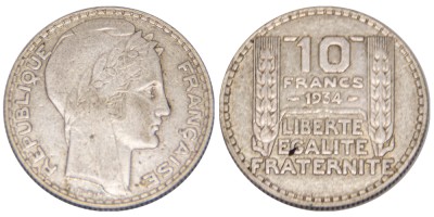 Франция, 10 франков 1934 год