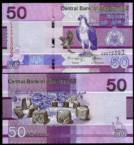 Гамбия 50 даласи 2023 (UNC Pick 40)