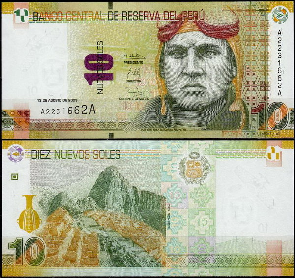 Перу 10 солей 2009 (UNC Pick 182)