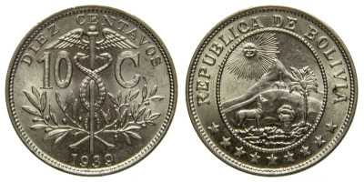 Боливия, 10 сентаво 1939 год