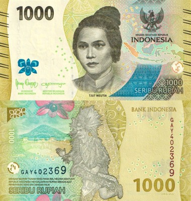 Индонезия 1000 рупий 2022 (UNC Pick 162)