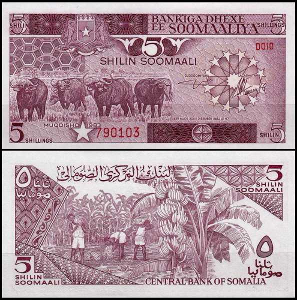 Сомали 5 шиллингов 1983 (UNC Pick 31a)