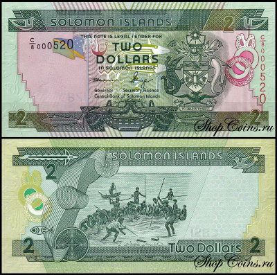 Соломоновы острова 2 доллара 2013 (UNC Pick 31)