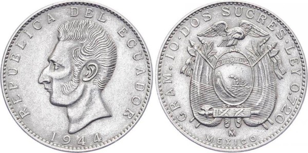 Эквадор, 5 сукре 1944 год