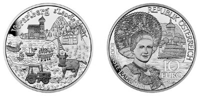 Австрия, 10 евро 2013 год, Боденское озеро в Форарльберге, ПРУФ