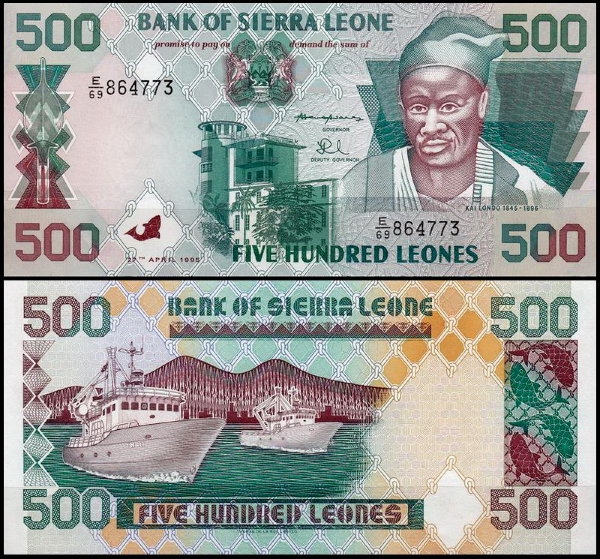 Сьерра Леоне 500 леоне 1995-2003 (UNC Pick 23)