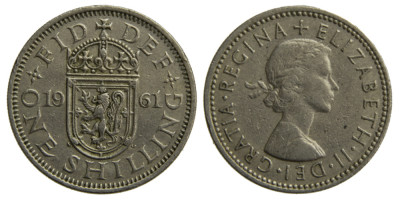 Англия, 1 шиллинг 1961 год