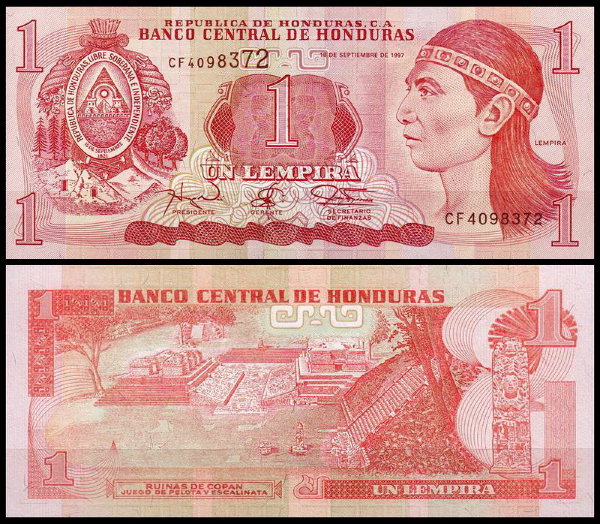 Гондурас 1 лемпира 1997 (UNC Pick 79A)