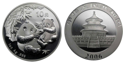 Китай, 10 юаней 2006 год, Панда