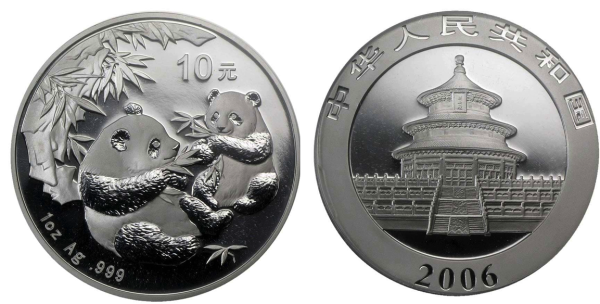 Китай, 10 юаней 2006 год, Панда