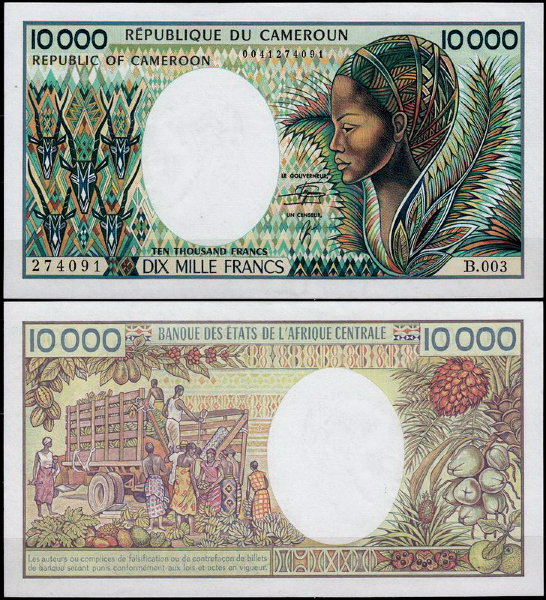 Камерун 10000 франков 1981 (UNC Pick 20)