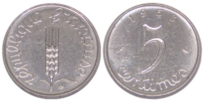 Франция, 5 сантимов 1963 год