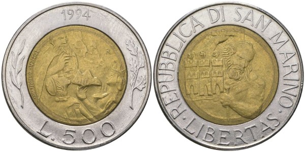 Сан Марино, 500 лир 1994 год