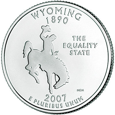 США, 25 центов 2007 год, Wyoming
