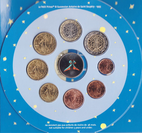 Франция, Набор монет 2002 года (буклет)