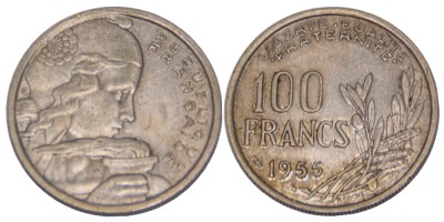 Франция, 100 франков 1955 год