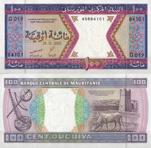 Мавритания 100 угий 2002 (UNC Pick 4k)