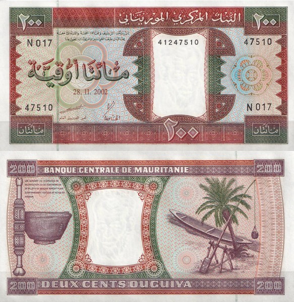 Мавритания 200 угий 2002 (UNC Pick 5j)