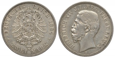 Рейс, 2 марки 1884 год