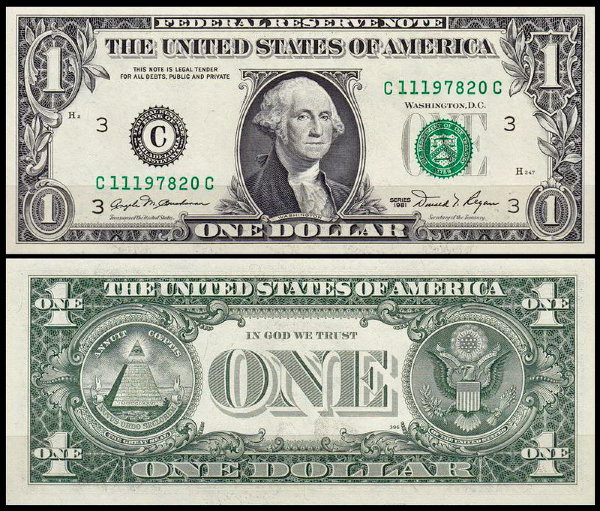 США 1 доллар 1981 (UNC Pick 468a) Federal Reserve Note