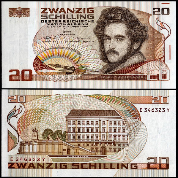 Австрия 20 шиллингов 1986 (UNC Pick 148)