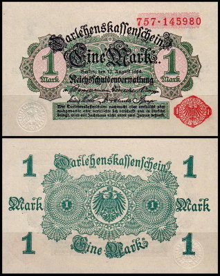 Германия 1 марка 1914 UNC P.50