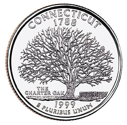 США, 25 центов 1999 год, Connecticut