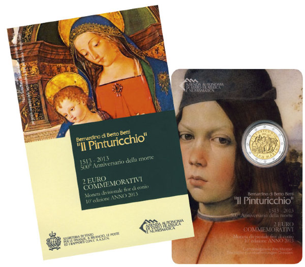 Сан Марино, 2 евро 2013 (UNC, буклет) 500 лет со дня смерти живописца Пинтуриккьо