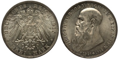 Саксен-Майнинген, 3 марки 1915 год