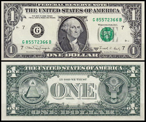 США 1 доллар 1988A (UNC Pick 480b) Federal Reserve Note