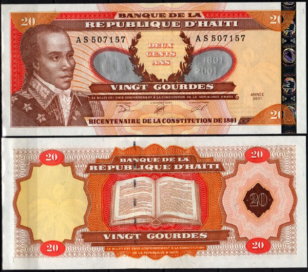 Гаити 20 гурд 2001 (UNC Pick 271A)