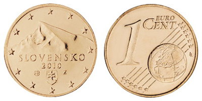 Словакия, 1 цент 2010 (UNC, медь)