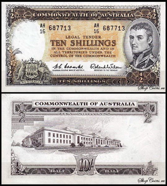 Австралия 10 шиллингов 1961-1965 (UNC Pick 33)