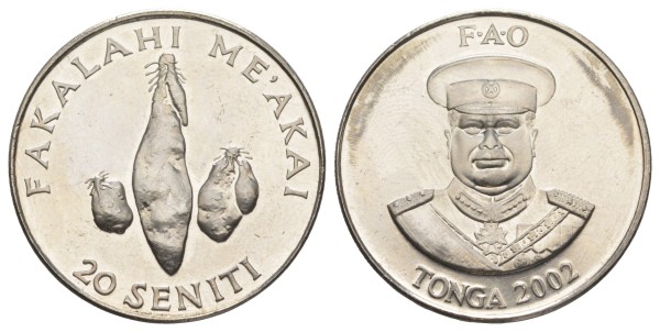 Тонга, 20 сенити 2002 год