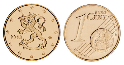 Финляндия, 1 цент 2013 (UNC, медь)
