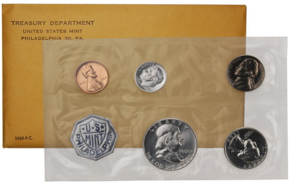 США, Годовой набор 1960 год, ПРУФ, серебро