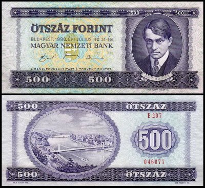 Венгрия 500 форинтов 1990 (UNC Pick 175)